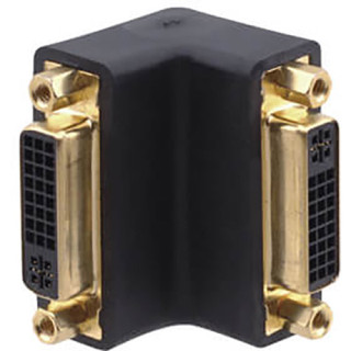 Kramer AD-DF/DM/RA - DVI-I (F) to DVI-I (M) Right-Angled Adapter
