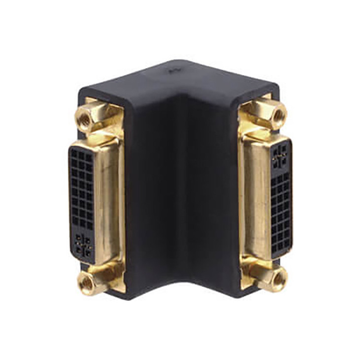 Kramer AD-DF/DM/RA - DVI-I (F) to DVI-I (M) Right-Angled Adapter