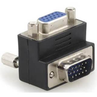 Kramer AD-GM/GF/RA - 15-pin HD (M) to 15-pin HD (F) Right-Angled Adapter