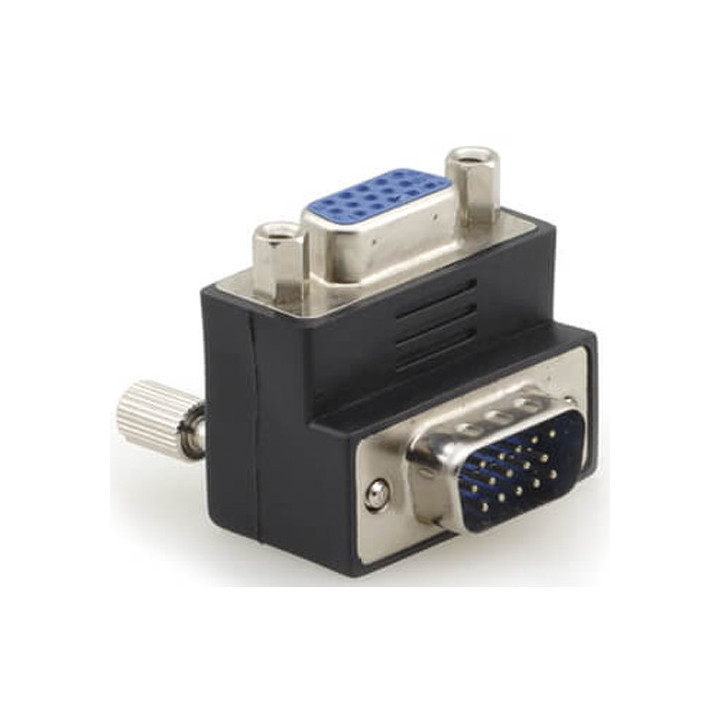 Kramer AD-GM/GF/RA - 15-pin HD (M) to 15-pin HD (F) Right-Angled Adapter