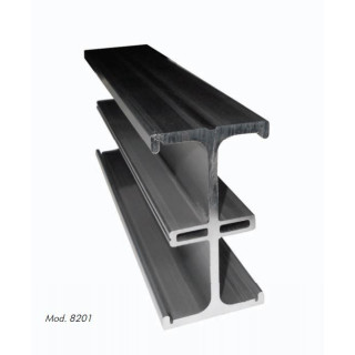 Desisti 8201.104 - D Rail Extruded Aluminum Linear Rail Section Of 4 Meter