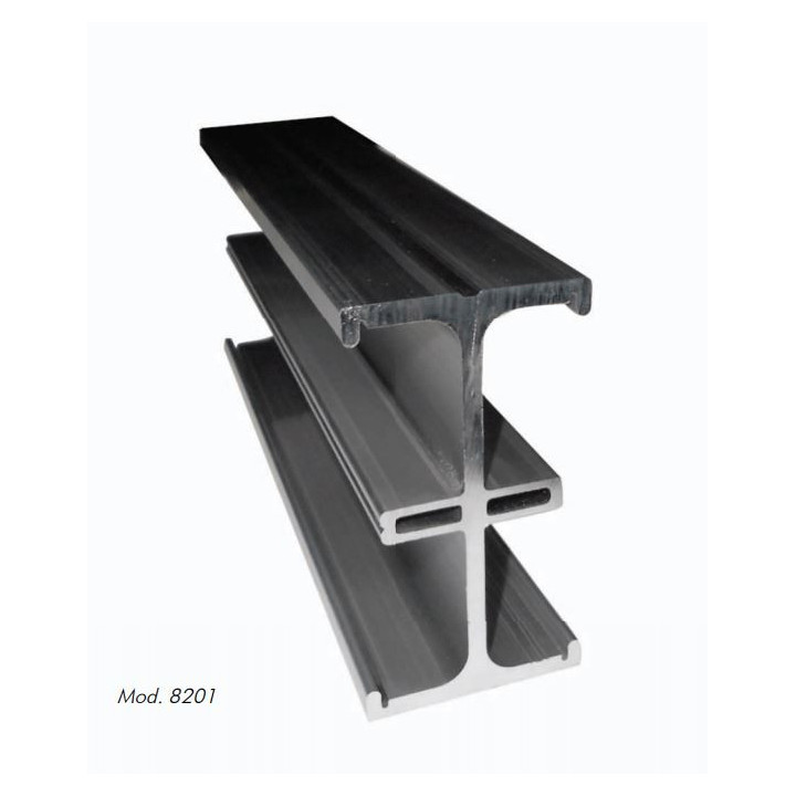 Desisti 8201.104 - D Rail Extruded Aluminum Linear Rail Section Of 4 Meter