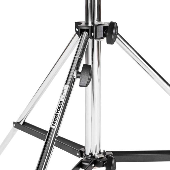 Manfrotto 126CSU - Heavy Duty Chrome Plated Steel Stand with Leveling Leg (3.3m)