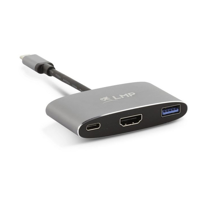 LMP C2USBHDC-AL-sp - USB-C (m) to HDMI (4Kx2K) (f) & USB 3.0 (f) & USB-C Charger