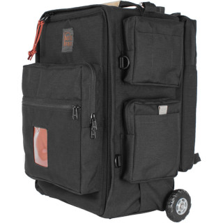 Portabrace BK-2NROR - Backpack Camera Case with Wheels & Rigid Frame, Black