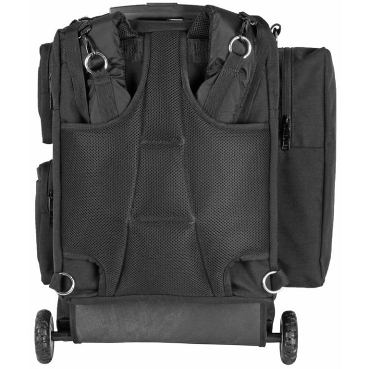 Portabrace BK-2NROR - Backpack Camera Case with Wheels & Rigid Frame, Black
