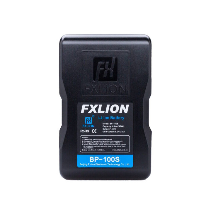 FXLION BP-100S - FX Cool Black V-lock battery 14.8V, 6.6AH, 100WH
