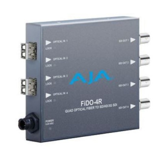 AJA FiDO-4R-R0 - 4-channel Optical Fiber to 3G-SDI-LC fiber connectors