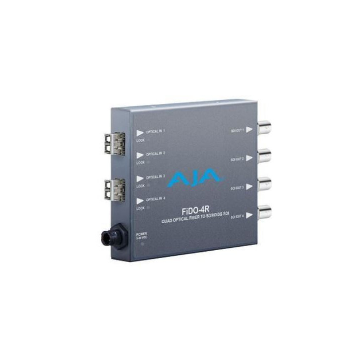 AJA FiDO-4R-R0 - 4-channel Optical Fiber to 3G-SDI-LC fiber connectors