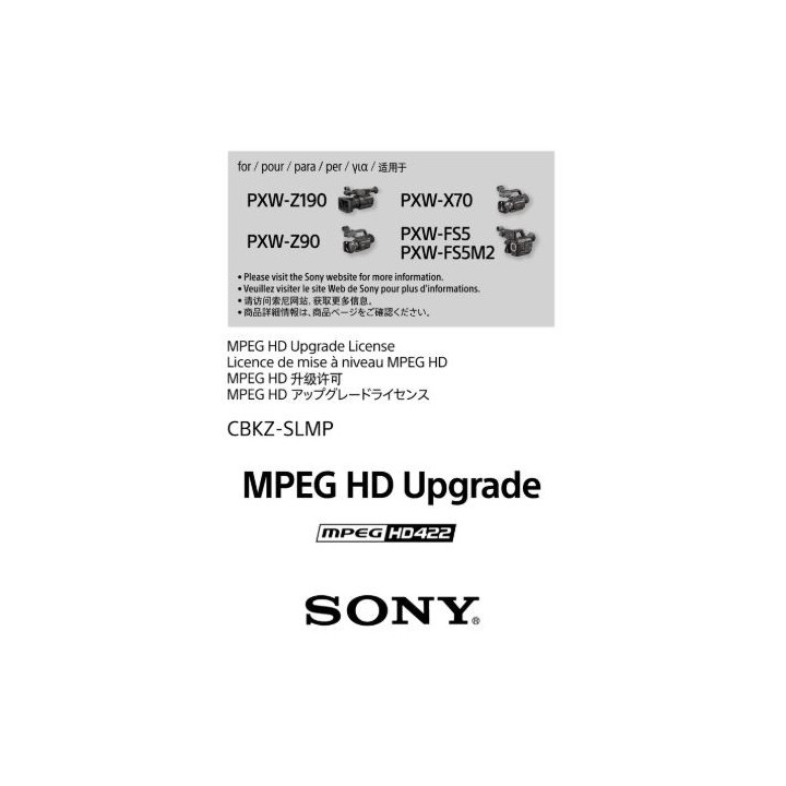 Sony CBKZ-SLMP - MPEG HD upgrade for the PXW-X70