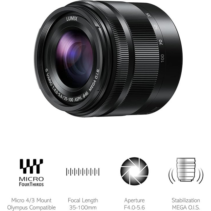 Panasonic H-FS35100E-K - Lumix G 35-100mm F4-5.6 black
