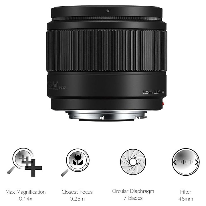 Panasonic H-H025E-K - Lumix G 25mm 1.7 Pancake black