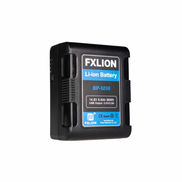 FXLION BP-M98 - Square Battery V-Mount Li-Ion Battery, 14.8V, 98Wh