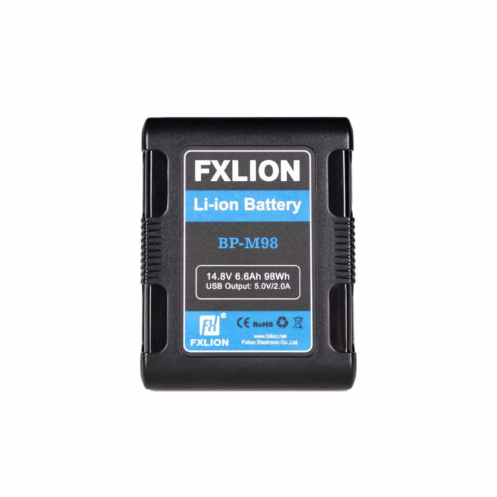 FXLION BP-M98 - Square Battery V-Mount Li-Ion Battery, 14.8V, 98Wh