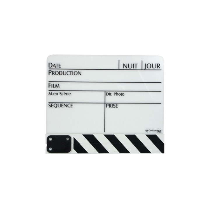 Cineboutique A-CLAPBLAGM - White Clapboard - Big size 280 X 190mm