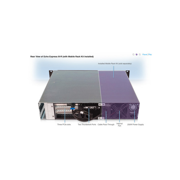 Sonnet ECHO-EXP3FR - Echo Express III-R PCIe Thunderbolt 2 Expansion Chassis, 19" Rack