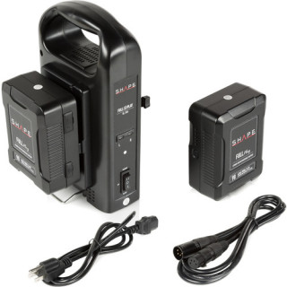 Shape 2V98PW - Two Rechargeable Lithium-Ion V-Mount Batteries
