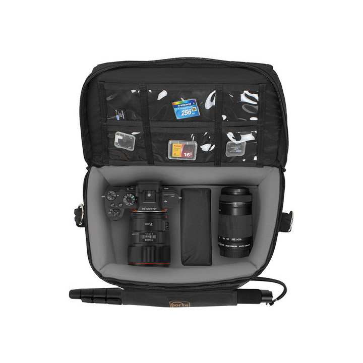Portabrace MS-A9 - Messenger Style Camera Bag, Black
