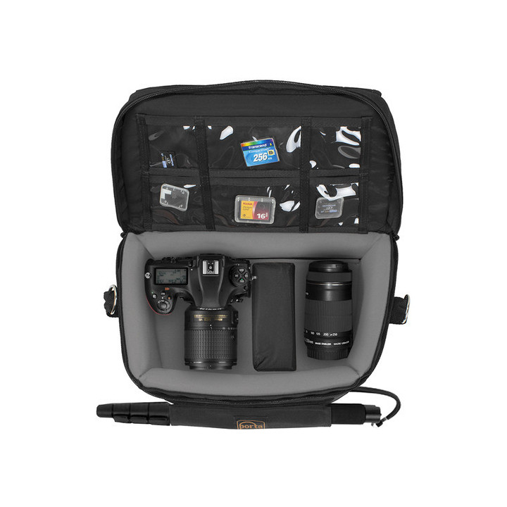 Portabrace MS-D850 - Messenger Style Camera Bag, Black