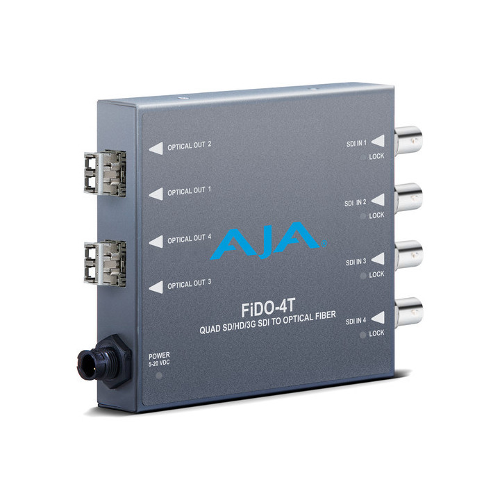 AJA FiDO-4T-MM - 4-Channel 3G-SDI to Multi-Mode LC Fiber Transmitter