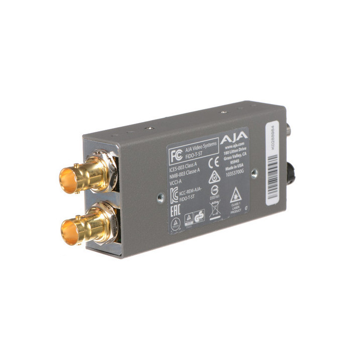 AJA FiDO-T-ST-R0 - Single-channel SD/HD/3G SDI to Optical Fiber
