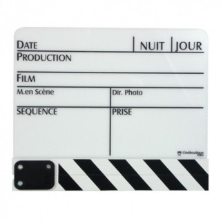 Cineboutique A-CLAPBLAGM - White Clapboard - Big size 280 X 190mm