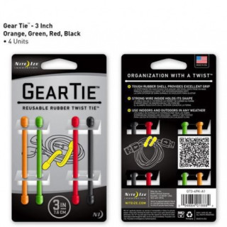 Cineboutique A-NZ09 - Gear Tie Nite Ize 7.6Cm (Blister 4Pc) 3"