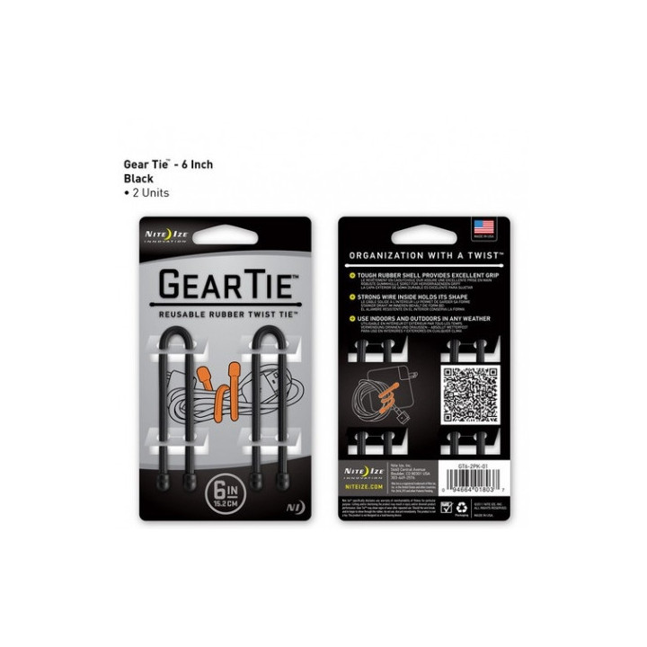 Cineboutique A-NZ10 - Gear Tie Nite Ize 15.2Cm (Blister 2Pc) 6"