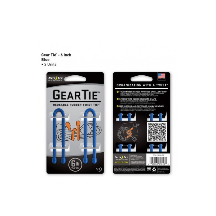 Cineboutique A-NZ10 - Gear Tie Nite Ize 15.2Cm (Blister 2Pc) 6"