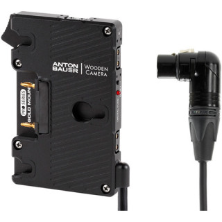 Wooden Camera WC-260300 - WC Pro Gold Mount (4pin XLR Right Angle)
