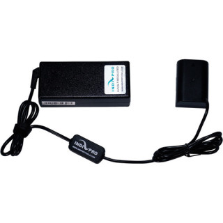 Indipro ACGH7 - 12V A/C Power Supply with Panasonic DMW-BLF19 Type Dummy Batttery (8'),  for Panasonic GH5