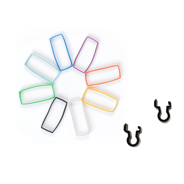 Tentacle A10 - SYNC E Silicone Bands RAINBOW SET and Clamps