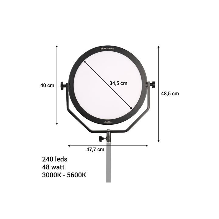 Falcon Eyes 290681 - Bi-Color LED Lamp Sophiez SO-48TD on 230V