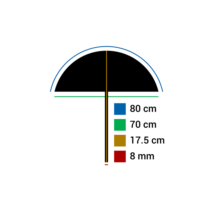 Falcon Eyes 295372 - Umbrella UR-32G Gold/White 80 cm
