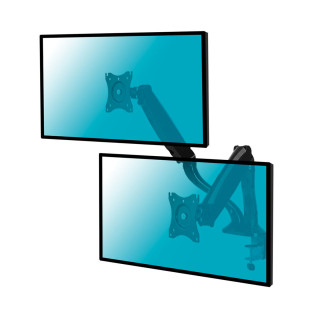 Kimex 015-2102 - Full Motion Desktop Support 2 PC Monitors 13"-27"