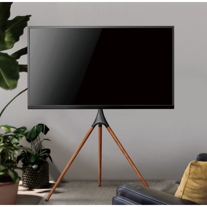Kimex 030-4164 - Easel Stand for 45 "- 65" Black/Walnut TV