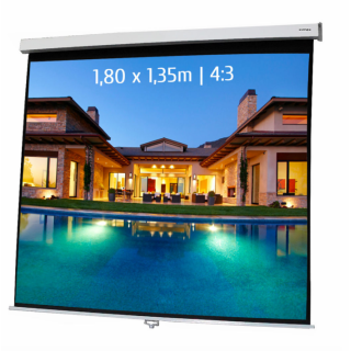 Kimex 041-3402 - Manual Projection Screen 1,80x1,35m 4: 3