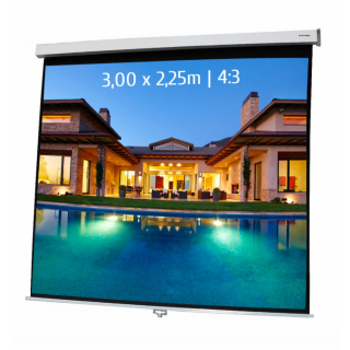 Kimex 041-3408 - Manual Projection Screen 3.00x2.25m 4: 3