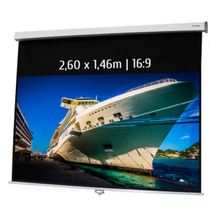 Kimex 041-3416 - Manual Projection Screen 2.60x1.46m 16: 9