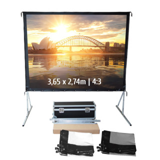 Kimex 046-3007K - Projection Screen Suitcase 3.65x2.74m 4: 3 Front + Rear