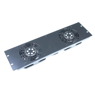 Kimex 110-0206 - 2 Fan Unit for 19" 3U Rack and Patch Bay