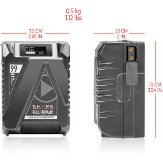 Shape V99MB - Full Play 99Wh Mini V-Mount Battery