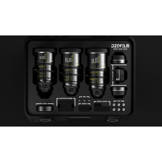 DZOFilm DZO-7220001B/2B/4B-Kit - Pictor Zoom 3-Lens Kit (12-25/50-125/20-55 T2.8) Black