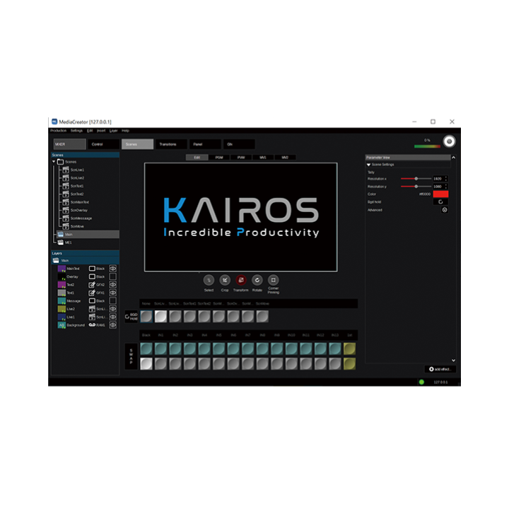 Panasonic AT-SFC10Z - Kairos Creator - GUI