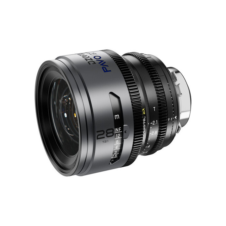 DZOFilm DZO-PA2821PLMB - Pavo 2x Anamorphic 28mm T2.1 for PL/EF Mount (S35) metric - Blue Coating