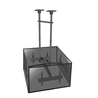 Kimex 014-6014 - Ceiling Mount for 4 TV Screens 50''-75'' Height Adjustable 86-325cm