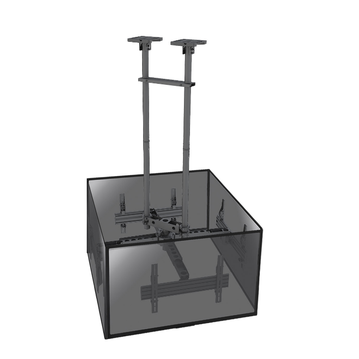 Kimex 014-6014 - Ceiling Mount for 4 TV Screens 50''-75'' Height Adjustable 86-325cm