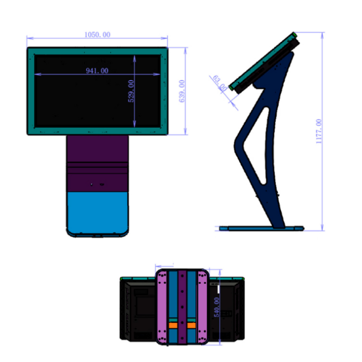 Kimex 165-4300TP - 43'' Touch PCAP Interactive Kiosk