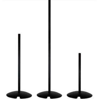 AED Audio MULTISTAND - Round base plate speaker stand & poles 90 + 60 cm