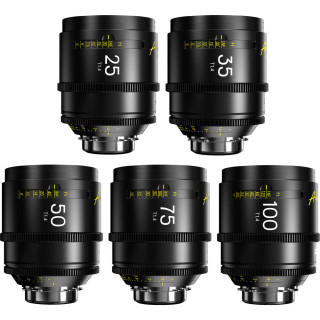 DZOFilm DZO-SAP5A25MPL - Arles 5-Lens Kit 25/35/50/75/100mm T1.4 FF/VV Prime Cine Lens for PL (metric)